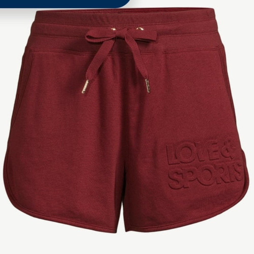 New!  Love & Sports Women's Embossed Logo Lounge Shorts